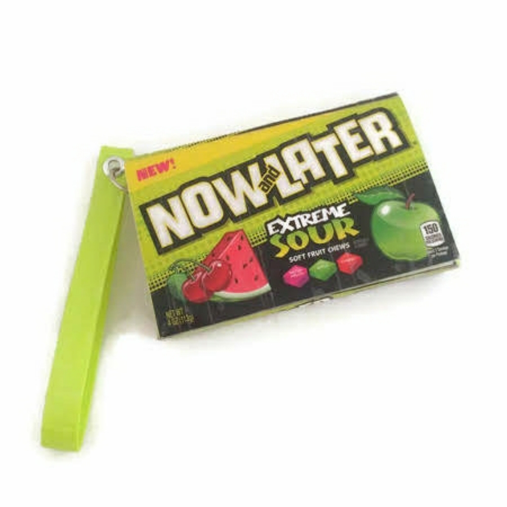 Now and Later Neon Green Women's Wristlet Wallet